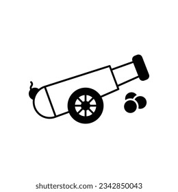 Icono de vector de cañón que puede modificar o editar fácilmente

