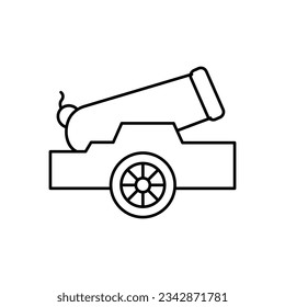Icono de vector de cañón que puede modificar o editar fácilmente

