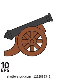 Cannon. Vector illustration
