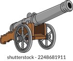 cannon  vector illustration isolated on white background