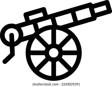 ilustración de cannon Vector en un fondo transparente. Símbolos de calidad superior. Iconos vectoriales de línea delgada para el diseño de conceptos y gráficos.