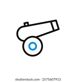 Cannon Vector, Minimalist Design Weapon Icon