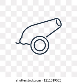 Cannon vector outline icon isolated on transparent background, high quality linear Cannon transparency concept can be used web and mobile