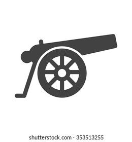 Cannon, war, weapon icon vector image. Can also be used for objects. Suitable for use on web apps, mobile apps and print media.