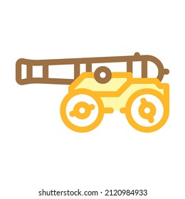 cannon weapon color icon vector. cannon weapon sign. isolated symbol illustration