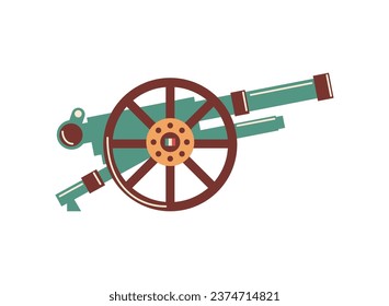 ilustración de arma de cañón diseño aislado