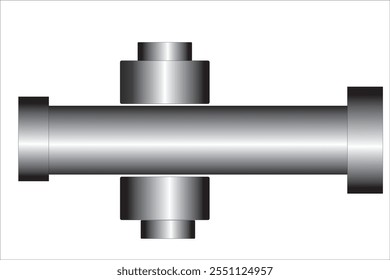 cannon with wheels seen from above.vector illustration.