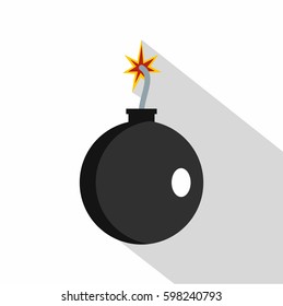 Cannonball icon. Flat illustration of cannonball vector icon for web