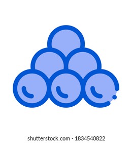 Cannonballs Icon Vector. Outline Cannonballs Sign. Isolated Contour Symbol Illustration