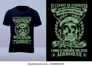It cannot be inherited Veteran premium t-shirt design