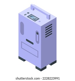 Canna Sauerstoffkonzentrator Icon isometrische Vektorgrafik. Heimtank. Medizinische Geräte