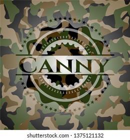 Canny camouflaged emblem