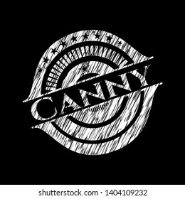 Canny chalk emblem. Vector Illustration. Detailed.
