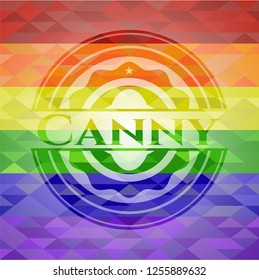 Canny lgbt colors emblem 