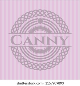 Canny realistic pink emblem