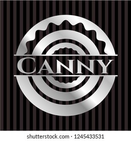 Canny silver emblem or badge