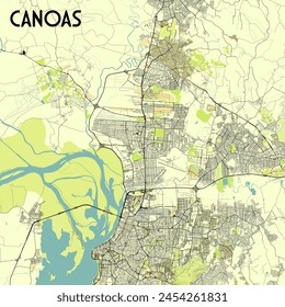 Canoas, Brazil map poster art