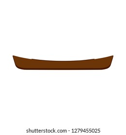 Canoe activity tourism kayak side view vector. Extreme sports transport river adventure icon