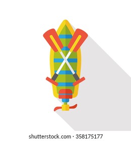 Canoe boat flat icon