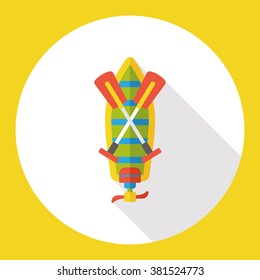 Canoe boat flat icon