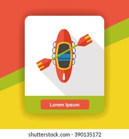Canoe boat flat icon