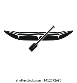 Canoe boat icon. Simple illustration of canoe boat vector icon for web design isolated on white background