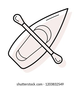 canoe   boat  paddle  