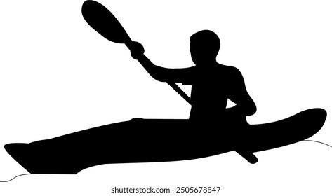 Canoe boat rower silhouette water sport adventure