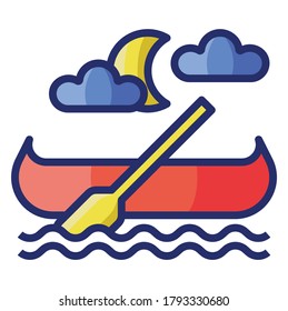 Canoe camping icon vector illustration design