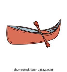 canoe camping isolated style icon vector illustration design