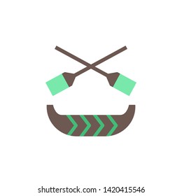 Canoe color icon. Element of boho color icon. Premium quality graphic design icon. Signs and symbols collection icon for websites, web design, mobile app