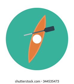 
Canoe Colored Vector Icon
