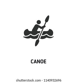 Canoe creative icon. Simple element illustration. Canoe concept symbol design from camping collection. Can be used for web, mobile and print. web design, apps, software, print