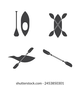 Canoe design icon illustration template