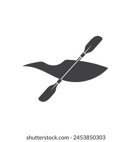 Canoe design icon illustration template