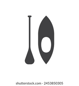 Canoe design icon illustration template