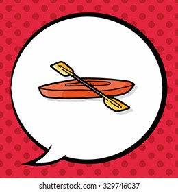 Canoe doodle, speech bubble