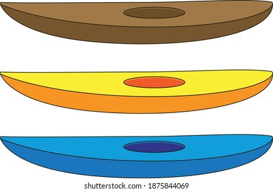 Canoe. Drawings for books or a website.