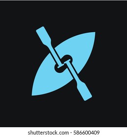 Canoe flat icon vector