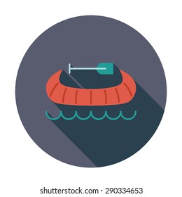 Canoe. Flat vector icon for mobile and web applications. Vector illustration.