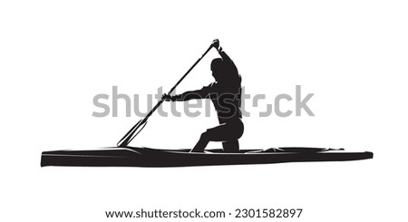 Similar – Image, Stock Photo Canoeists on the lake