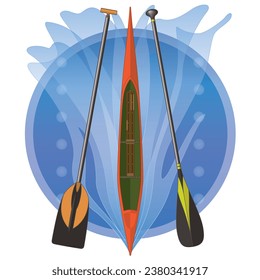 canoe gliding through water making waves with paddles on each side in different styles
