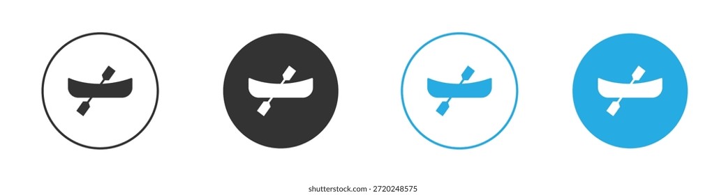Icono de canoa para App y Diseño web. Ilustración de elemento simple.