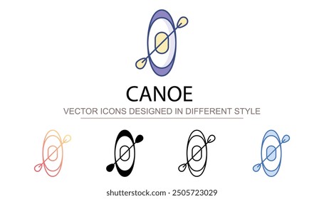 Canoe icon design with white background stock illustration