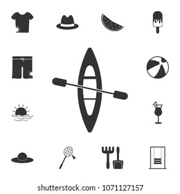 canoe icon. Detailed set of Summer illustrations. Premium quality graphic design icon. One of the collection icons for websites, web design, mobile app on white background