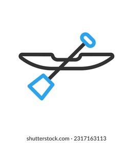 Canoe icon duocolor blue black colour sport illustration vector element and symbol perfect.