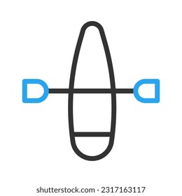 Canoe icon duocolor blue black colour sport illustration vector element and symbol perfect.