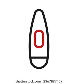 Canoe icon duocolor red black sport illustration vector element and symbol perfect.