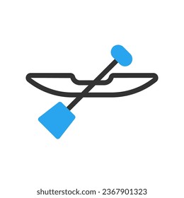 Canoe icon duotone blue black sport illustration vector element and symbol perfect.