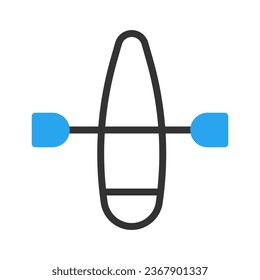 Canoe icon duotone blue black sport illustration vector element and symbol perfect.